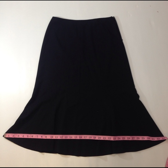 Chaps Black Panel Tulip Full Skirt Skirt Sz 6 modest - Picture 6 of 6